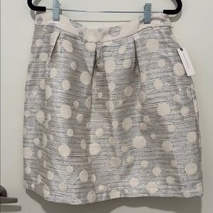 Anthropologie Cream Bubble Mini Skirt